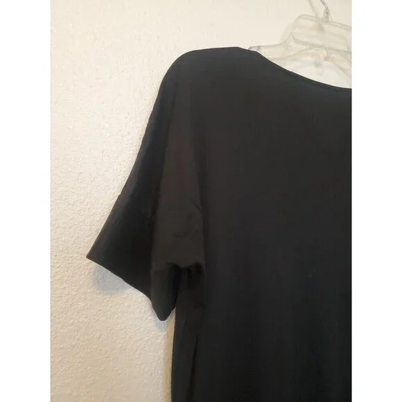 Lemaire Straight Slip Dress Black Designer Cotton Womens Size Medium - Picture 16 of 16